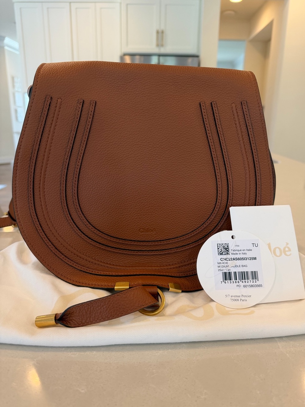 Chloe Medium Marcie Leather Saddle Bag